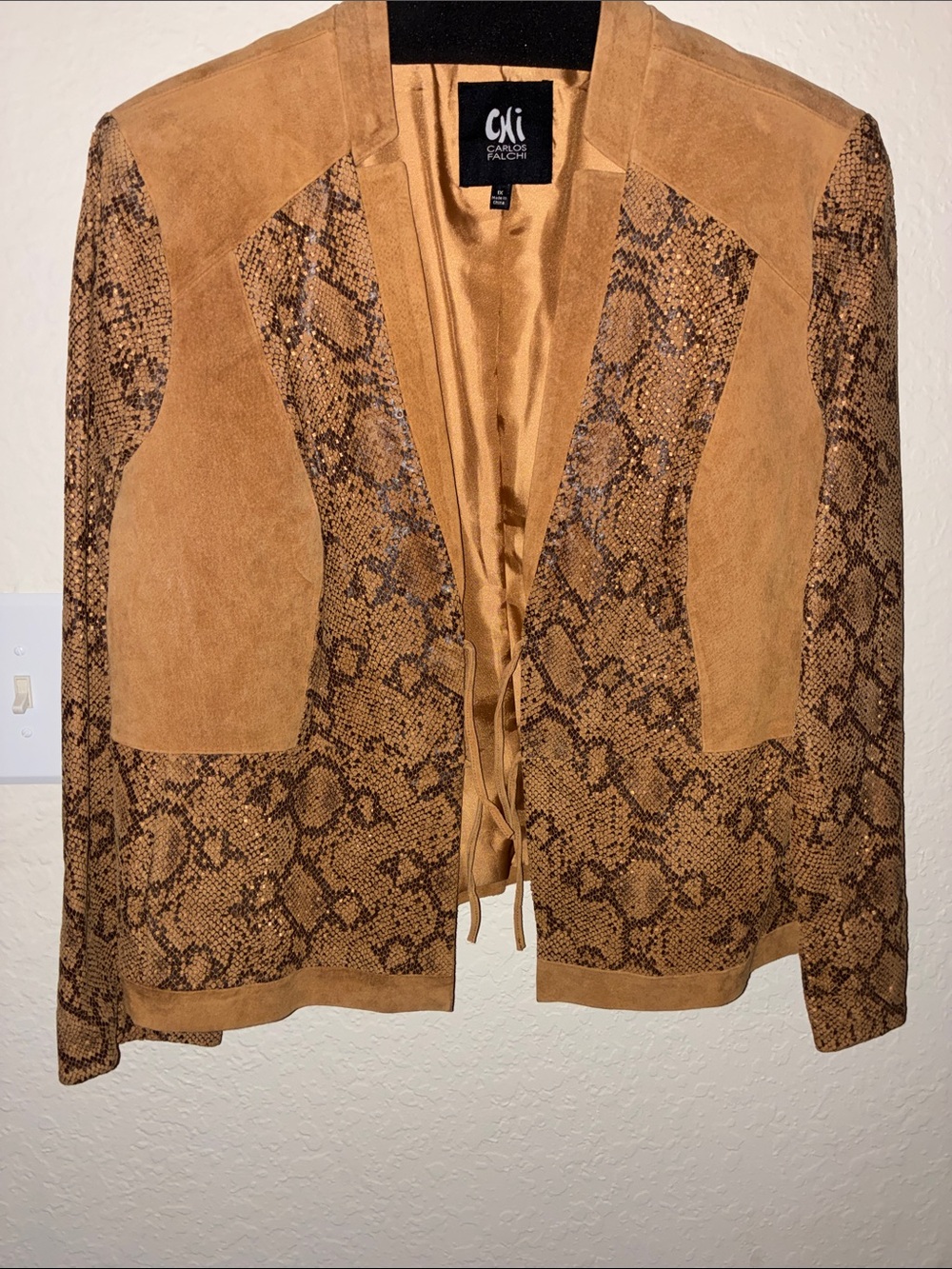 Carlos Falchi Snake-Print  Jacket